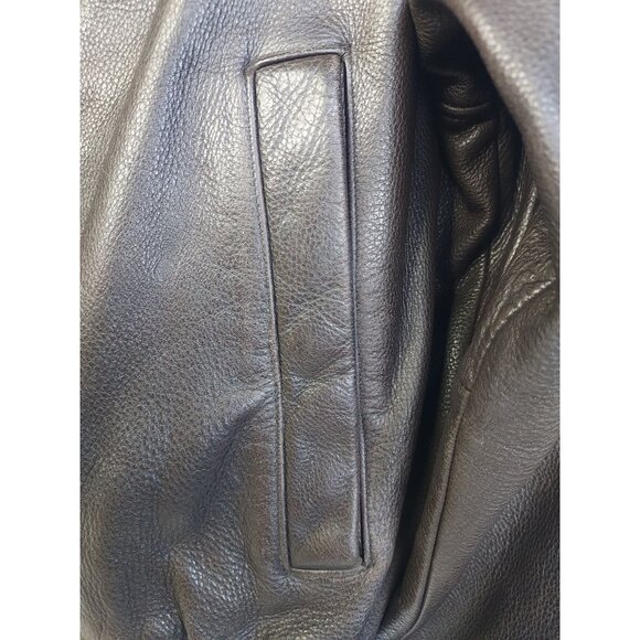 Eddie Bauer Men's Leather Jacket L Brown Genuine Leather Distressed - Picture 11 of 16